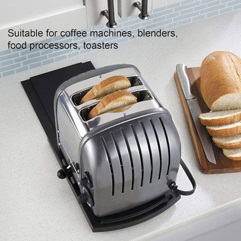 Sliding Coffee Maker Tray, Medium Appliance Rolling Holder for Kitchen Utensils and Appliances