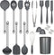 Kitchen Utensils Set, 27 Pcs Non-Stick Silicone Cooking Utensils Set, Kitchen Appliances Utensil Collection