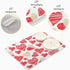 Red Gold Watercolor Hearts Love Dish Drying Mat 16x18 for Kitchen, Valentine's Day Love Flowers Dishes Pad Dish Drainer