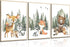 3Pcs Woodland Animal Nursery Canvas Wall Art Forest Adventure Theme Animals Picture