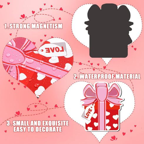 JULMELON Valentine's Day Magnets, 22 Pcs Decor Car Magnetic Stickers for Wedding Party & Cruise Decorations