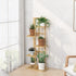 5 6 Laiensia Bamboo Tier Potted Plant Stand Rack Multiple Flower Pot Holder Shelf, Indoor&Outdoor Planter Display
