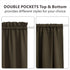 Aquazolax Blackout French Door Curtain, 25x72 Inches, Blackout Drapery for Privacy, 1 Panel, Toffee Brown