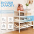 4 Closet, Bathroom27 x11 x26(White, 4 Tier Bamboo Shoe Rack Storage Organizer for Multifunctional Stackable Free