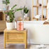 2 94 oz SiliFine Pcs Bath Salts Glass Jar with Wooden Lid, Bath Salt Container with Scoop, Airtight Storage Bathtub