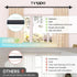 Wrap Around Curtain Rods, Black Adjustable Curtain Rods 36 to 72 Inch for Room Darkening Windows