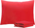 NTBAY Standard Pillowcase Set - 2 Pack Brushed Microfiber 20x26 Pillowcases, Soft, Wrinkle-Free, Red with Envelope