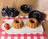 Webake 4 Inch Mini Fluted Tube Pans Nonstick Bakeware Set of 4 for Bundtlette & Brownie