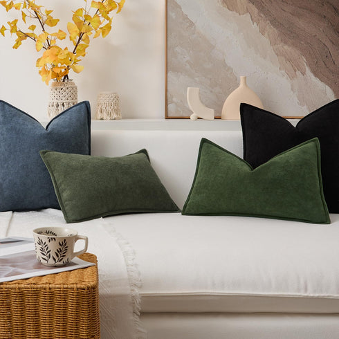 14x20 Inch 1 Pack Kevin Textile Lumbar Pillow Cover Soft Boucle Textured Decorative Waterproof Rectangle Cushion