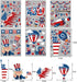 CCINEE 4th of July Window Cling,Patriotic Window Sticker USA Independence Day Decal for Home Vehicles Decoration,100PCS