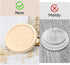 12 Pack 5oz Sophico Oui Yogurt Jar Lids Silicone, Leak Proof Covers Fit For Oui Glass Jar with Bottle Labels, Airtight