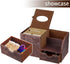 Nightstand Organizer with Tissue Holder, Modern Decorative Cube Tissue Box Cover for Remote Control, Bathroom, Home,