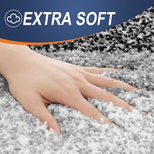 OLANLY Bathroom Rug Mat 30x20, Extra Soft Microfiber Non-Slip Plush Shaggy Bath Carpet for Bathroom