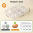 60 6 Count 60PCS HANSGO PCS Plastic Egg Cartons Bulk, with Date Labels, Clear Stackable Egg Holder for Fresh Medium