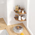 JJL 10.4 Inch Set 2 Corner Wall Shelf, Wooden Corner Shelves, of Floating Shelf for Wall Storage, Wall Mount Corner