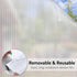 VELIMAX Reeded Glass Window Film, Frosted Vinyl Privacy Film, 3D Decorative Non-Adhesive Decals for Bathroom Living