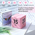 Weewooday Cube Timer Productivity Flip Timer for ADHD, 15 20 30 60 Minutes Countdown Learning Management (Pink)