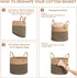 CHICVITA Wicker Laundry Basket With Handles, Storage Baskets for Decor, 14" X 14" X 12"