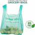 Stock Your Home Eco Grocery Bags Disposable T-Shirt Thank You Bag with Handles for Supermarket, Groceries, Produce