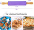 Koogel 12 Inch Rolling Pin for Baking, Non-Stick Silicone Handle for Kids Kitchen Activity
