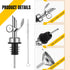 4 Tioncy Pieces Weighted Stainless Steel Pourers Olive Oil Spout Olive Oil Dispenser Spout Automatic Opening