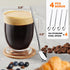 Set 4, 15 Oz Mfacoy Glass Coffee Mugs of Clear Large Coffee Mug With Handles for Hot Beverages, Clear Mugs for Tea