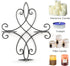 Set 2, 14.4"11.8" Wall Candle Sconce Holder of Metal Wall Sconces Decor Hanging Wall Mounted Candle Stick Holder, Black