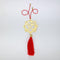 ADORAA's Hindu OM/AUM Symbol Rear View Mirror Hanging Ornament, Brass Car Accessory for Blessings & Protection