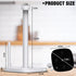 Standing Paper Towel Holder for Countertop, Stainless Steel with Weighted Base and Suction Cups for Kitchen and Bathroom
