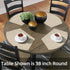 SHACOS Small Round Table Placemats - Wedge Placemat Set of 4, Non-Slip Heat Resistant Woven Vinyl, Beige Yellow