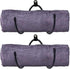 Wall Mount Towel Storage Rack Organizer for Bathroom, Kitchen, Utility Room - Adjustable Metal Hooks - 2/PK (Black)