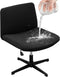 Armless Office Desk Chair Cover Stretch Waterproof Jacquard Wide Seat Mid Back