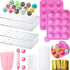Cake Pop Maker Set, 12-Hole Silicone Cake Pop Mold with Lollipop Sticks, 15-Hole Acrylic Holder, Decorating Pen