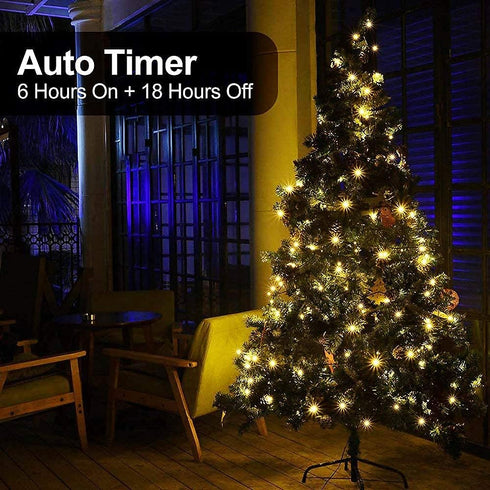 MASHANG Christmas Lights, Battery Operated 50 LED Mini String Lights with Timer for Indoor Outdoor Decor