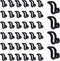 WARMBUY Velvet Hanger Connector Hooks, Closet Space Saving Cascading Organizer, Black, 40 Pack