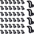 WARMBUY Velvet Hanger Connector Hooks, Closet Space Saving Cascading Organizer, Black, 40 Pack
