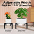 10"-16" 1 Pack) Heavy Duty Adjustable Metal Plant Stand for Plant Pot Indoor & Outdoor (Black