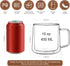 15oz(4-pack) CNGLASS Double Walled Glass Coffee Mugs,Large Insulated Glass Mugs with Handle,Clear Coffee Cups