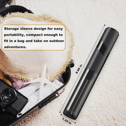 15-Second Handheld Milk Frother with Cover- Silent Drink Mixer, Travel-Ready with ABS Sleeve, Battery-Powered