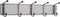 Safco Onyx 5-Hook Steel Mesh Wall Rack, SAF6403BL