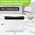 Spring Chef Dough Bench Scraper for Baking, Stainless Steel Kitchen Dough Cutter Tool, Dishwasher Safe, Black