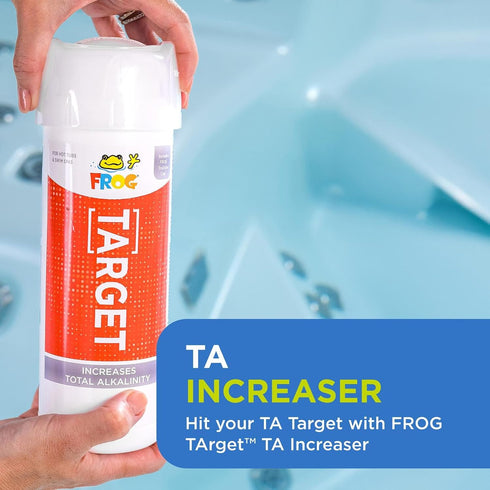 2 lb 2 Pack FROG Target Total Alkalinity Increaser for Hot Tubs and Swim Spas - Bottle with TruDose Measuring Cap