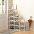6 SHIISEWE White Bamboo Shoe Rack for Small Spaces Tier Tall Vertical Narrow Rack