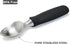 BALCI Heavy Duty Ice Cream Scoop - Stainless Steel Icecream Scooper with Non-Slip Grip - Dishwasher Safe - Black