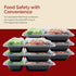 Reli. Meal Prep Containers 32 oz (25 Pack), 2 Compartment Reusable Plastic Containers for Food, Microwave Safe