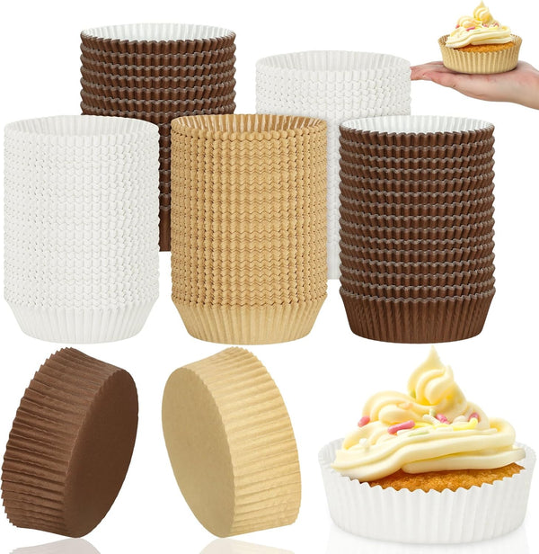 Uiifan 150 Pack Disposable Round Cupcake Liners, Paper Baking Cups for Snacks and Cakes