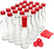 nicebottles Hot Sauce Bottles with Red Caps & Shrink Bands, 5 Oz