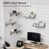 COCOYA 7.3" Set 2, Wall Shelves Deep of Solid Paulownia Wood Wider Longer Sturdy Easy to Install Wall Mounted