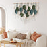 39" 29.5" KHOYIME Macrame Wall Hanging Large Boho Home Decor, Bohemian Leaves Tapestry Modern Handmade Yarn Woven