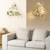 Set 2 Mkono Artificial Ivy Macrame Hanging Shelves with Lights of Boho Wall Decor Display Plants Photos Wood Floating